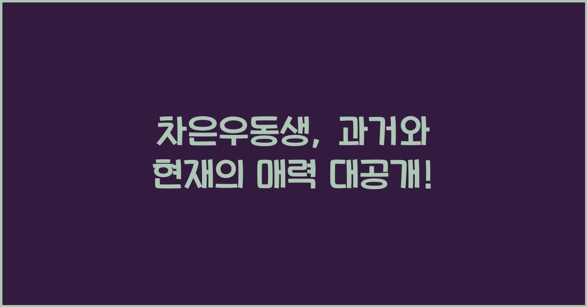 차은우동생