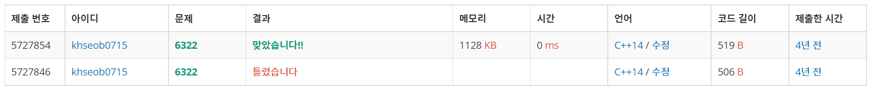 코드 제출 결과
