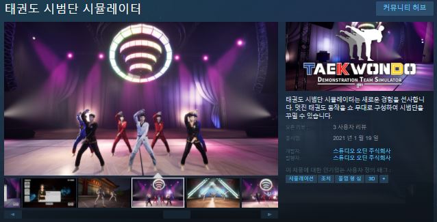  Taekwondo Demonstration Team Simulator 태권도 시범단 시뮬레이터 pc 스팀 게임