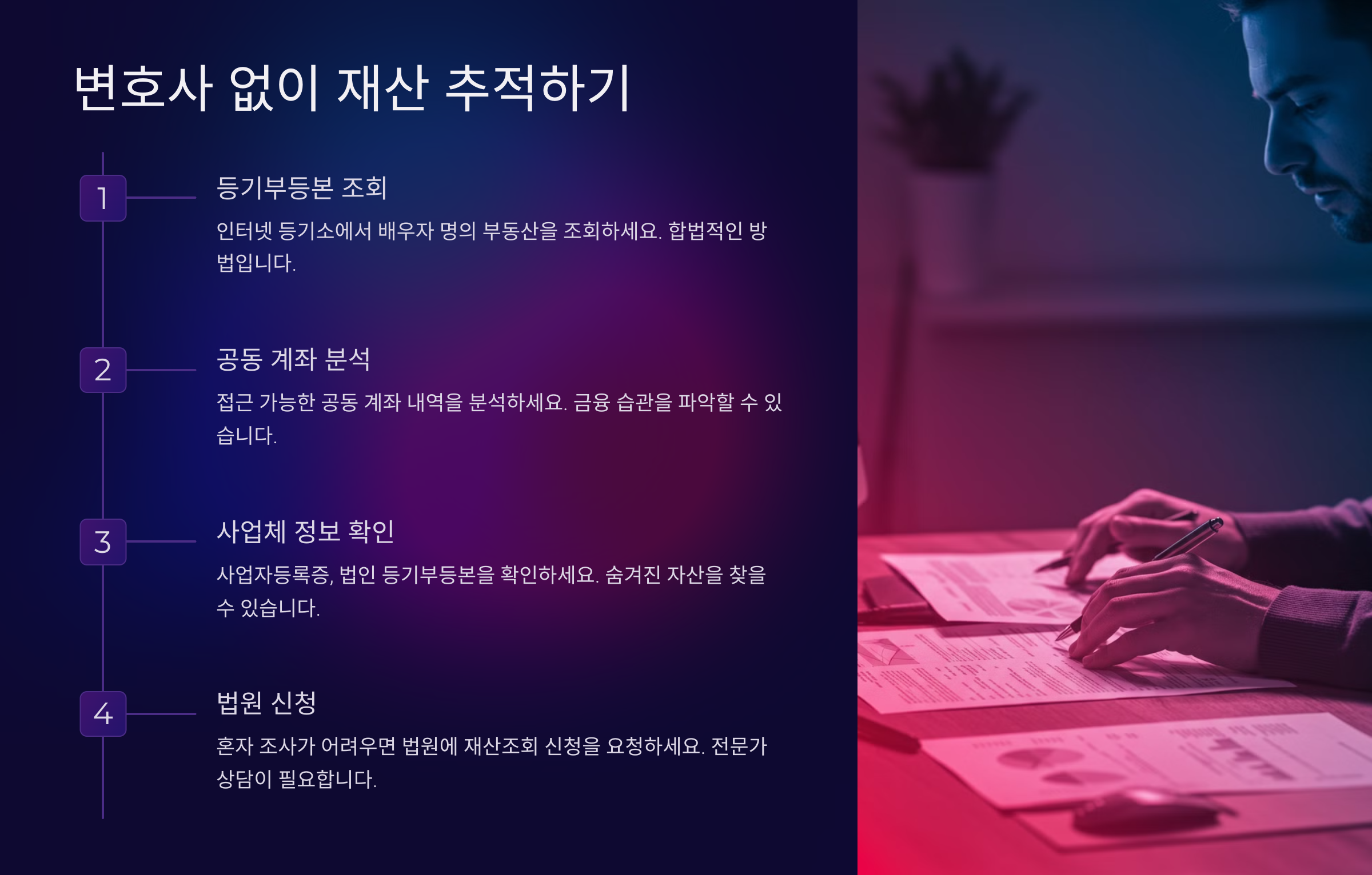 변호사 없이도 재산 추적할 수 있을까?