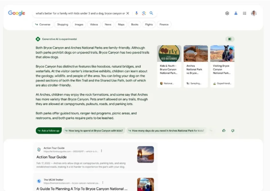 구글이 AI 기반 검색 결과를 사용자 동의 없이 제공하기 시작(이미지출처-engadget)