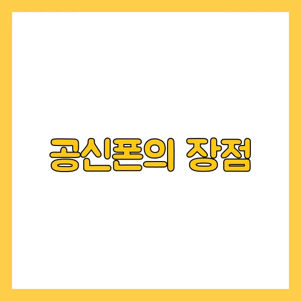 공신폰의 장점