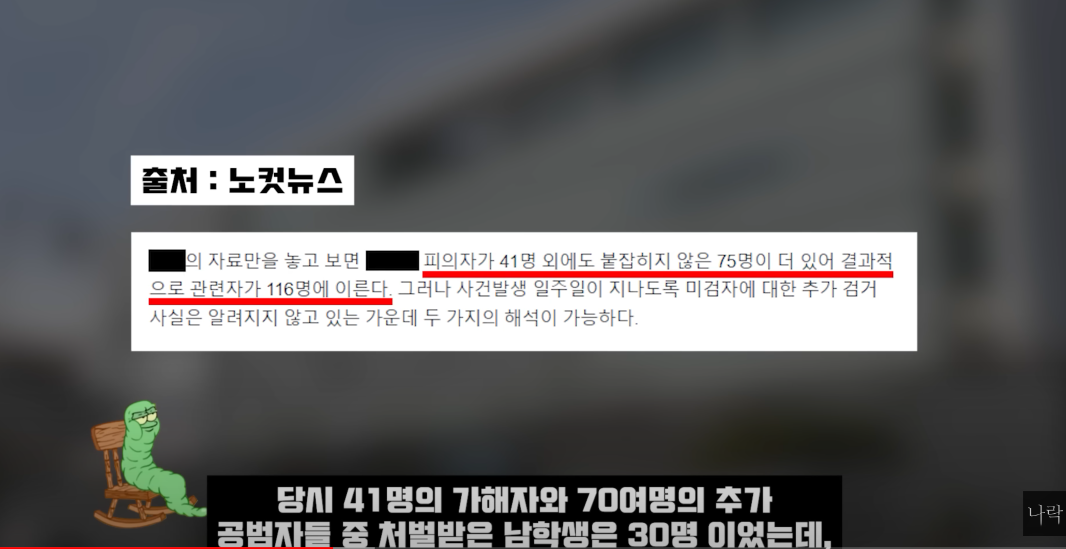 나락보관소 밀양 성폭행 사건 가해자 신상 공개 유튜브 보기