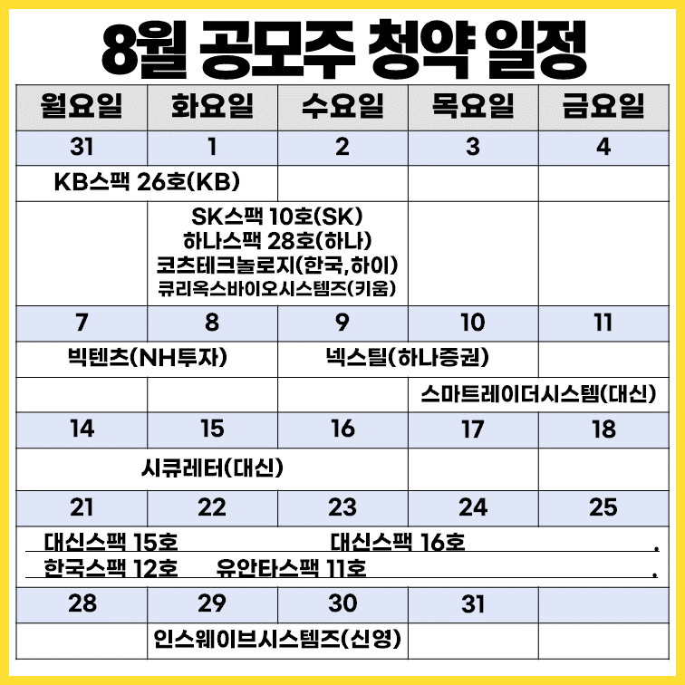 2023년-8월-공모주-청약-달력