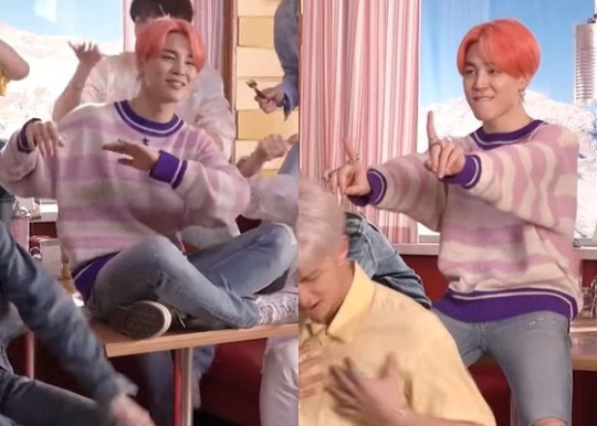  방탄소년단 지민, 뮤비 비하인드 달콤 요정 비주얼 '아이돌력'