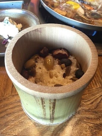 버섯불고기전골 대통밥