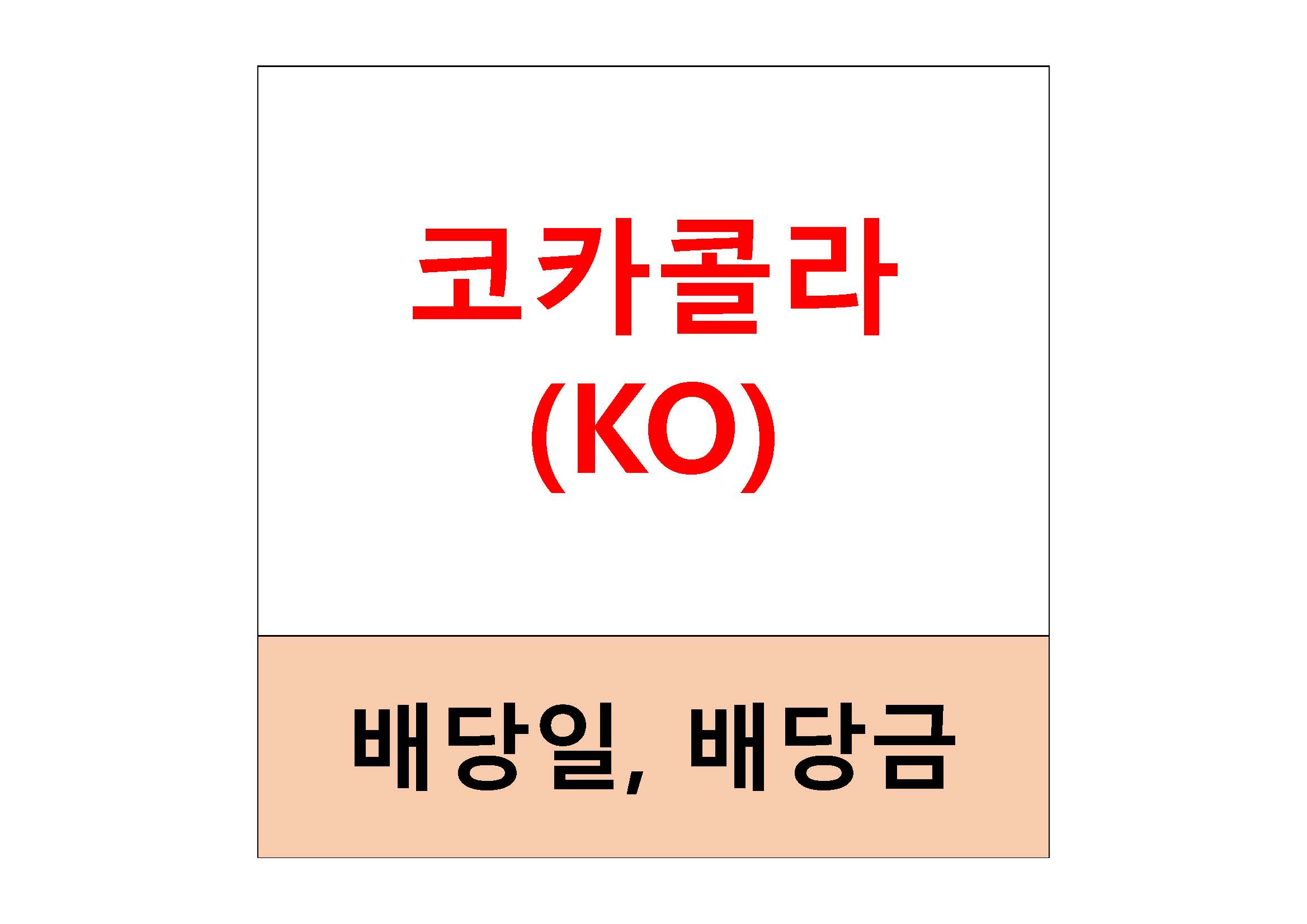  배당주 알아보기 #20 : 코카콜라 배당금, 배당일, 장단점