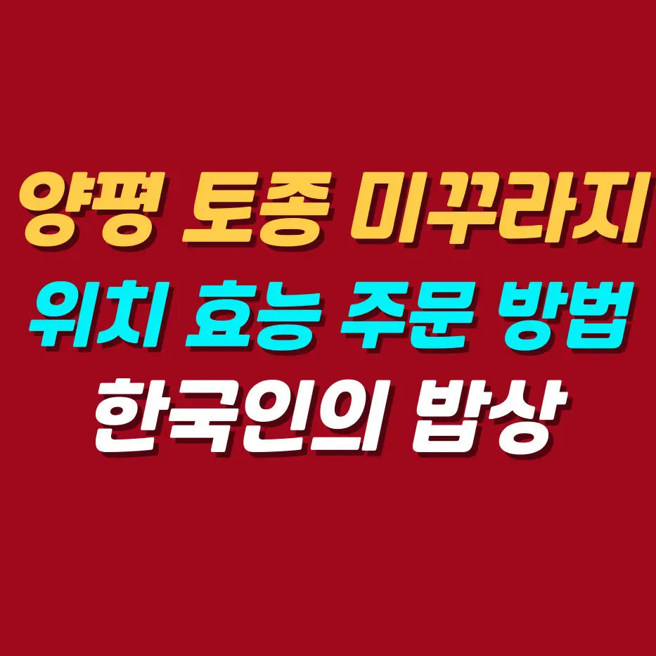 양평-토종-미꾸라지