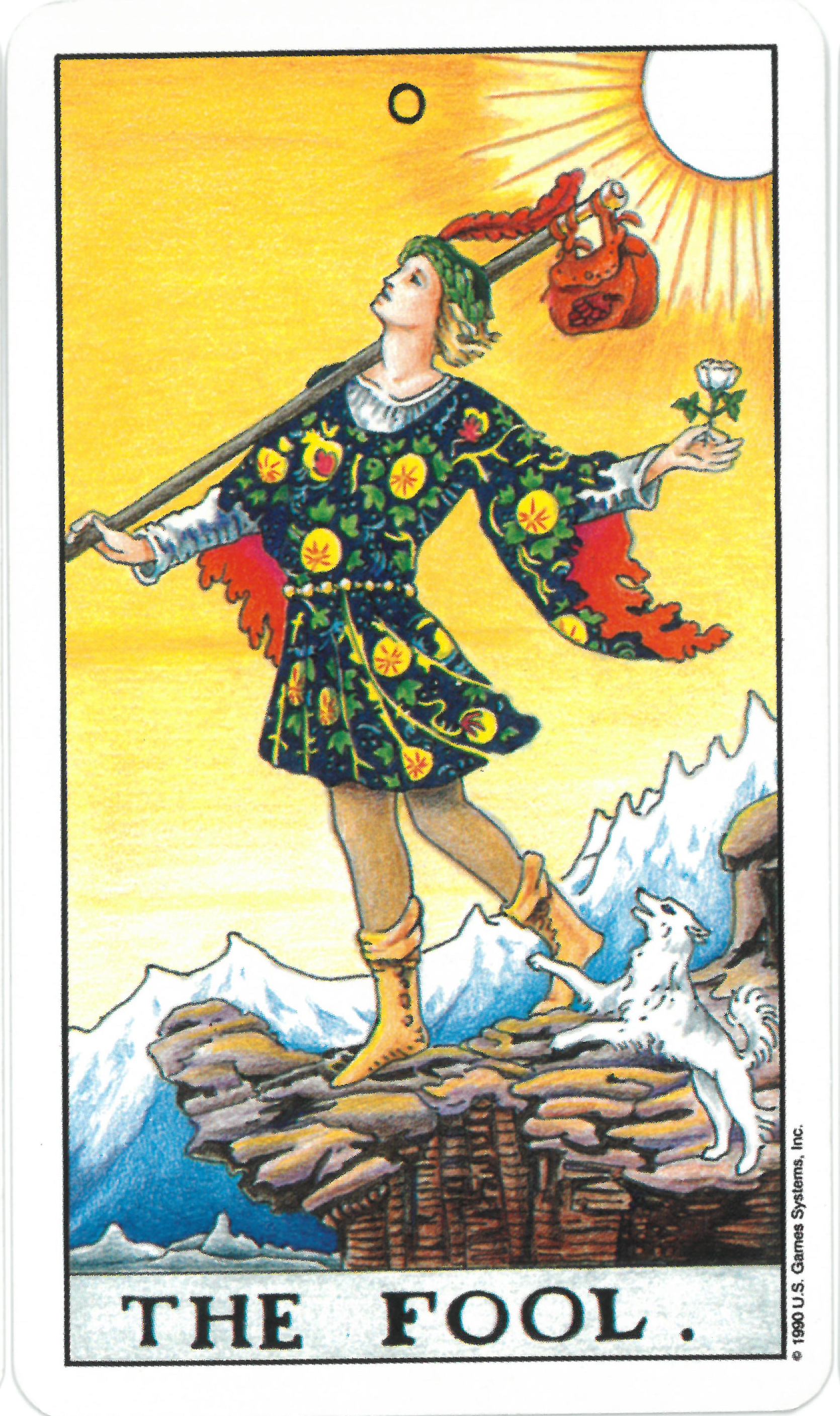  [타로 메이저 카드]유니버셜 웨이트 0번 The Fool 바보(광대) 정방향 역방향 해석 및 의미