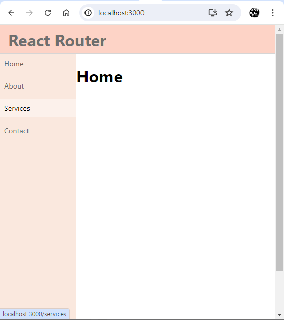 React Sidebar 최종 완성 화면