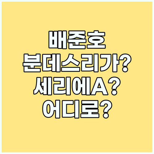 ‘스토크 킹’ 배준호, 분데스리가 o