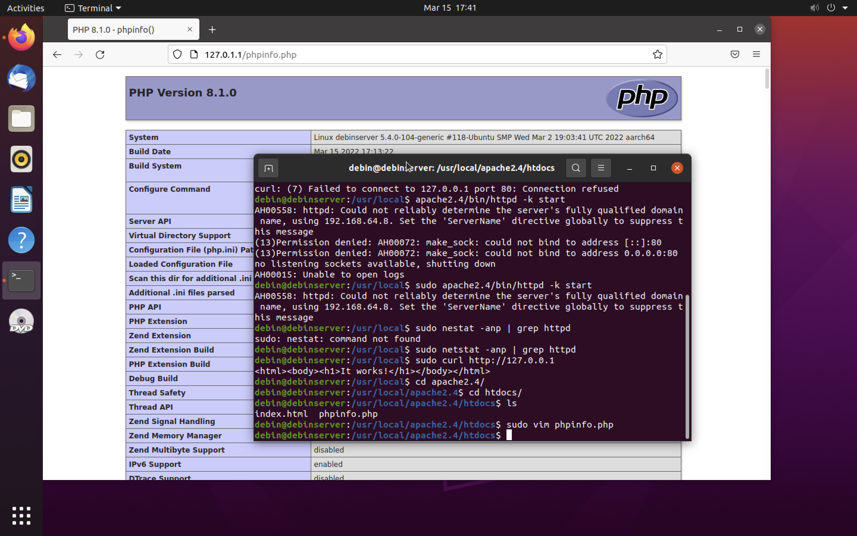 1주차 챌린지 과제 : Ubuntu 20.04.4 LTS에 APM 소스, 수동 설치하기 (PHP) - undefined - 모든 영역 1주차 챌린지 과제 : Ubuntu 20.04.4 LTS에 APM 소스, 수동 설치하기 (PHP) - undefined - 모든 영역