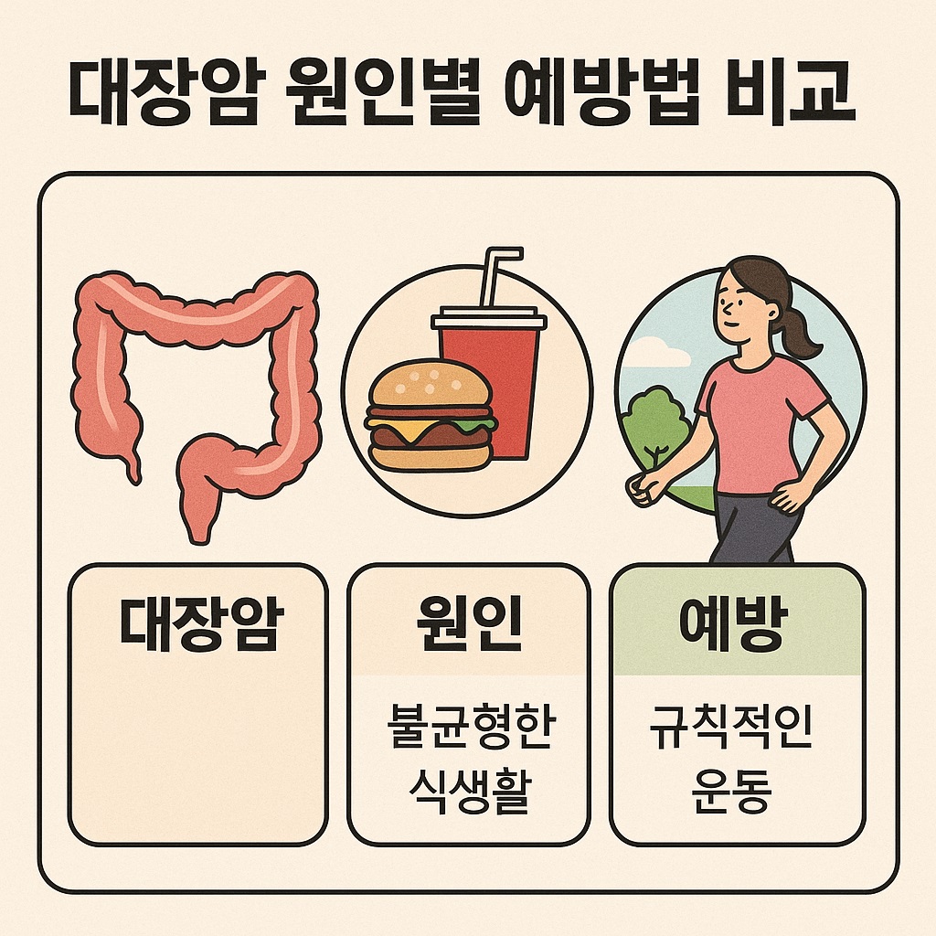 대장암 원인별 예방법에 대한 이미지