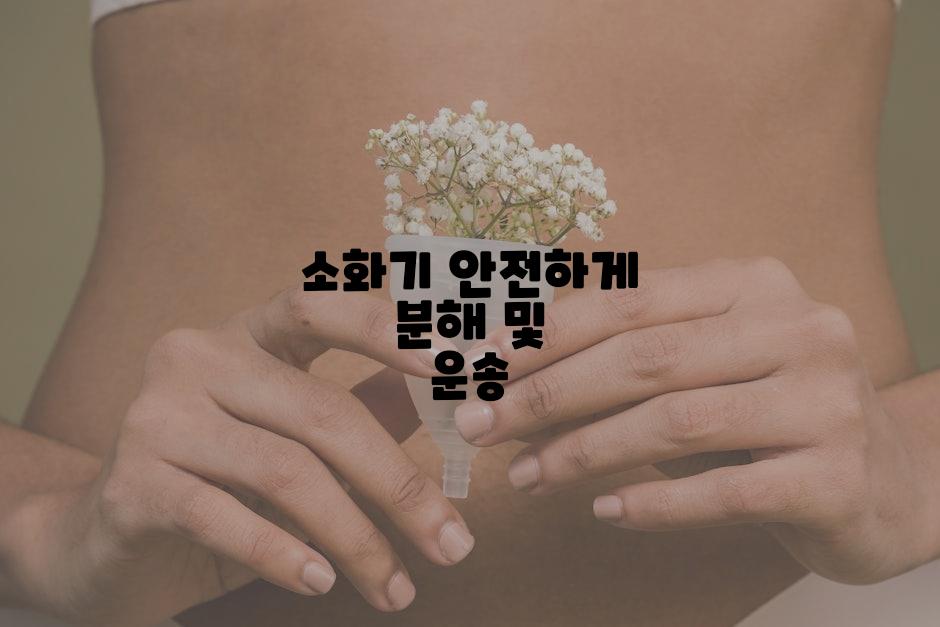 소화기 안전하게 분해 및 운송