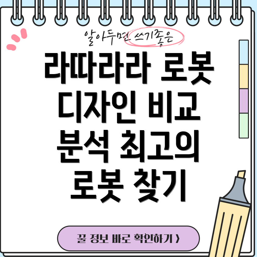 라따라라로봇디자인비교분석당신의취향에맞는최고의로봇은