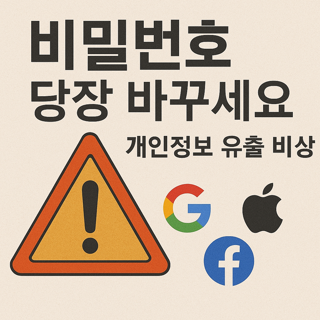 개인정보 유출 비상(구글, 애플, 페북)