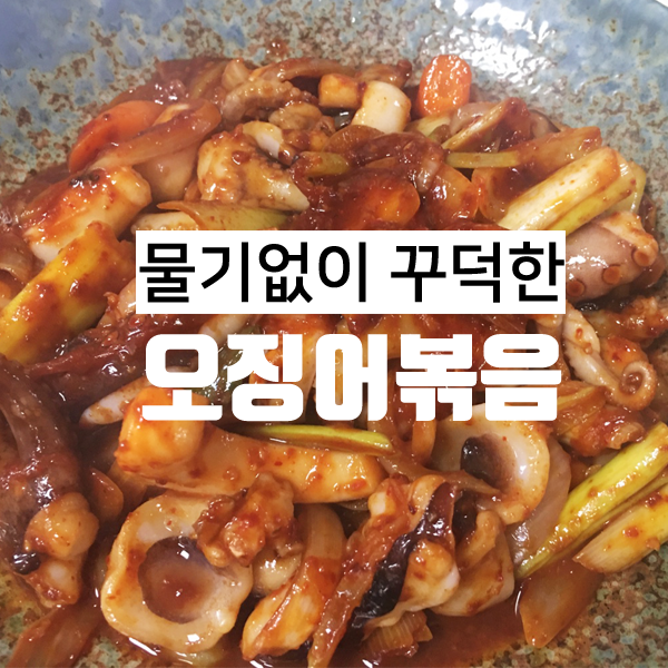 매운 오징어볶음 레시피 양념 물기없이 찐한 양념장 간단 냉동오징어 요리