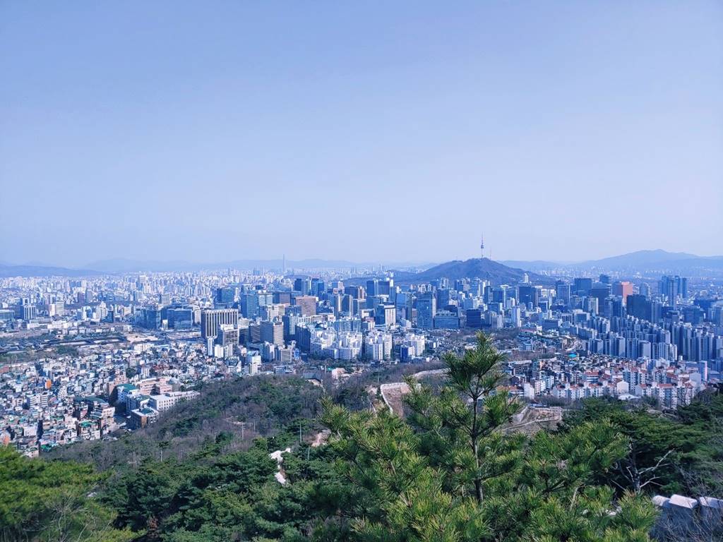 인왕산에서 본 서울 풍경