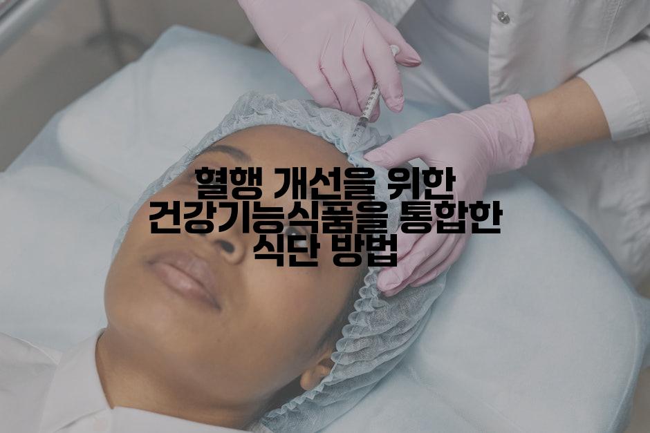 혈행 개선을 위한 건강기능식품을 통합한 식단 방법