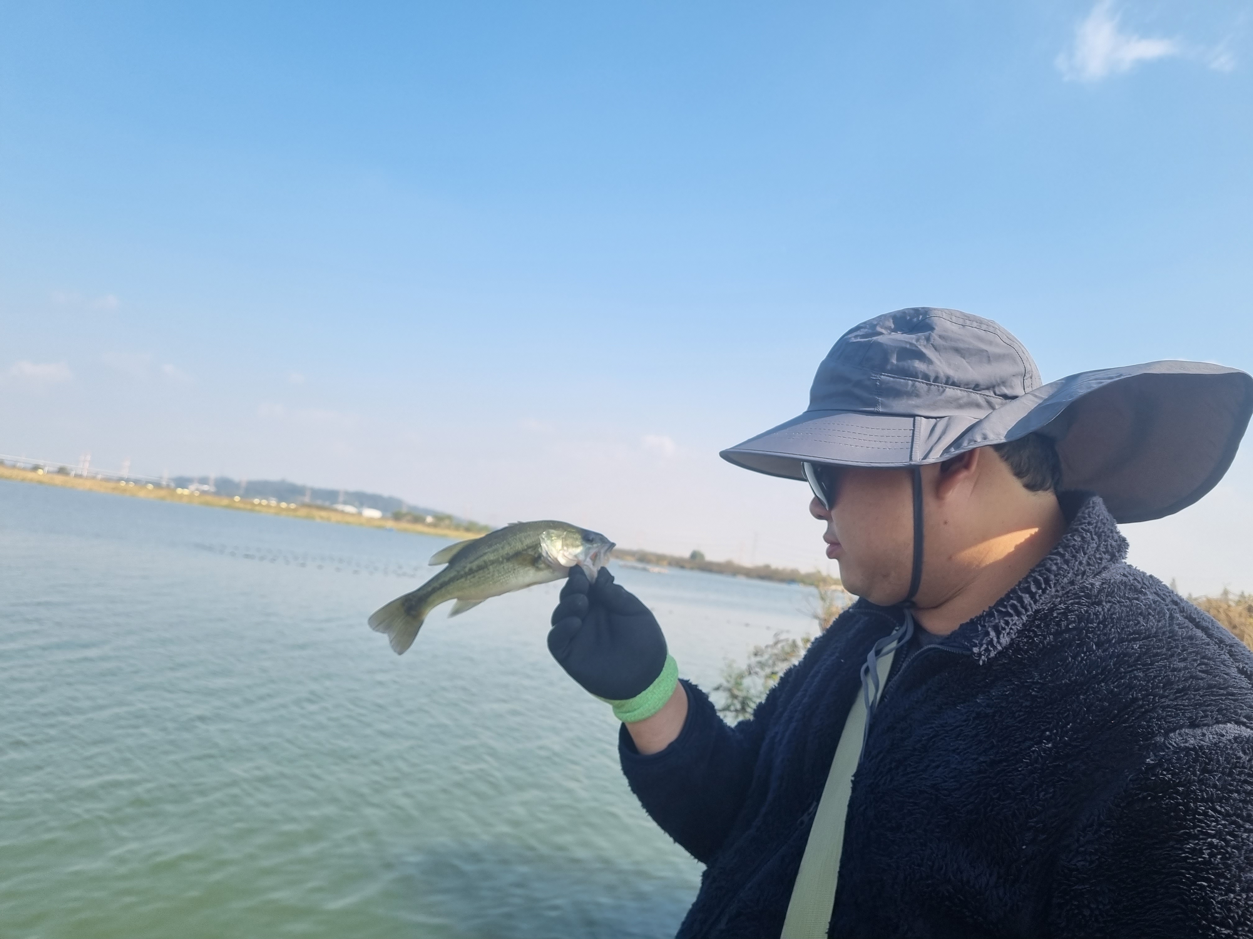 아산호(평택호)서해대교가 보이는 루어배스낚시포인트