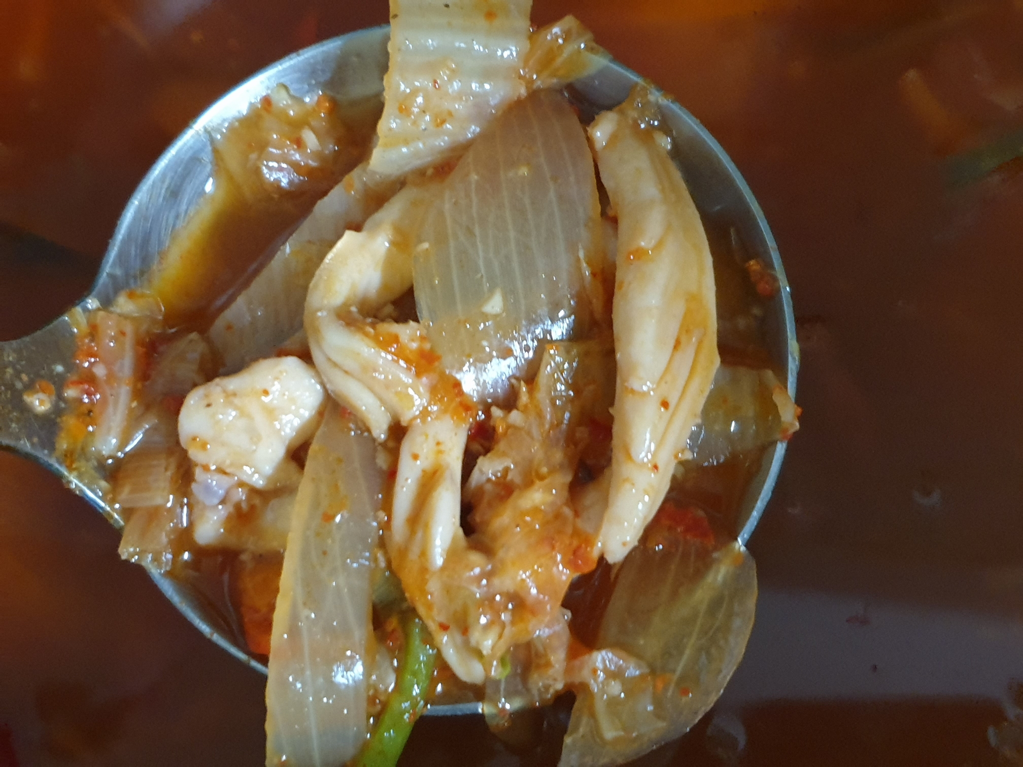  오징어로 짬뽕국물맛 내어봤어요
