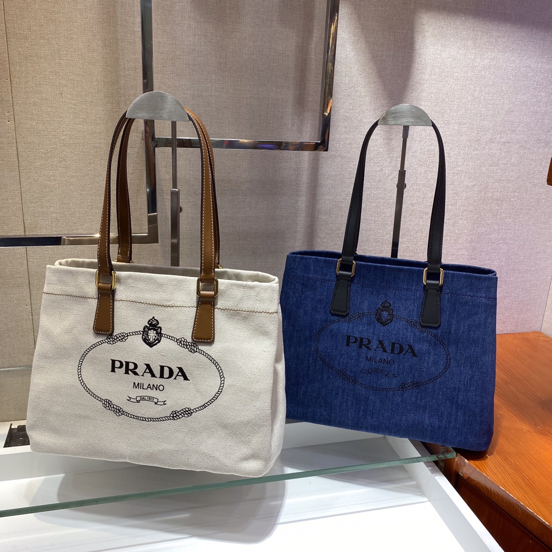  [PRADA] 프라다 린넨 블렌드 가죽 토트백 1BG356_2DLI_F0A5T_V_OOO (2 COLOR)