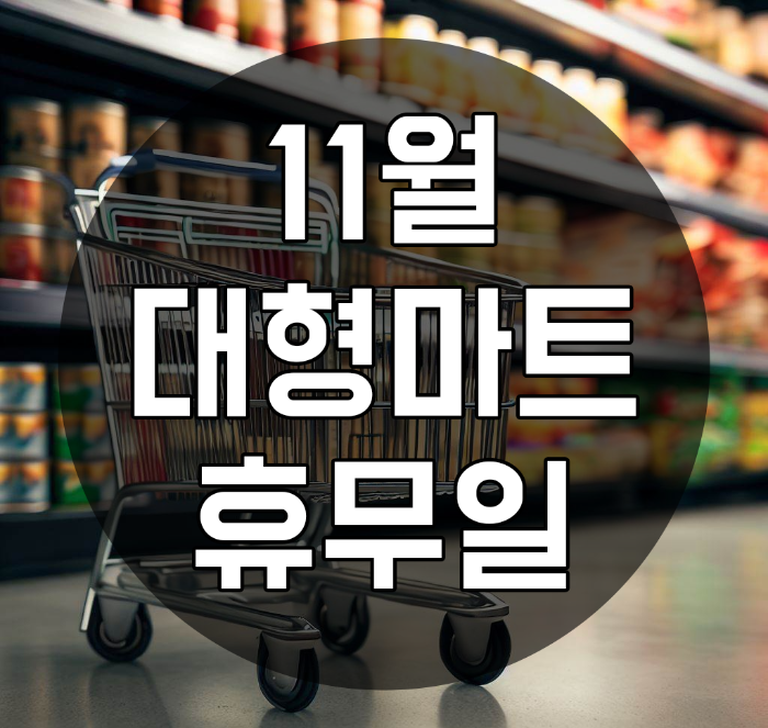  11월 대형마트 휴무일, 홈플러스 이마트 코스트코 이마트트레이더스