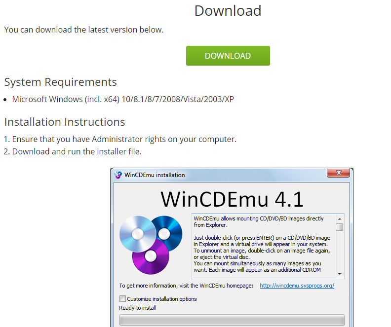  가상 cd 프로그램 win emu (데몬, cd스페이스보다 가벼운 프로그램)