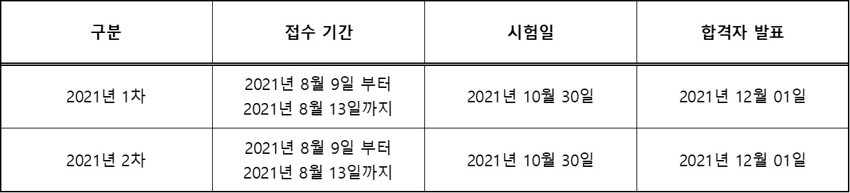 공인중개사 일정