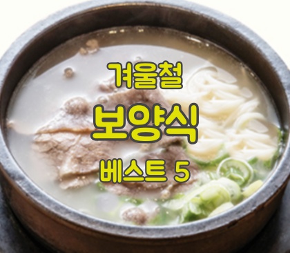  겨울철 보양식으로 몸과 마음을 따뜻하게 해주는 음식 베스트 추천 5