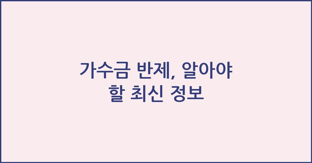 가수금 반제