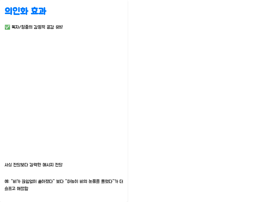 영어 강의: 의인화&과장법으로 표현력 UP! 비법 공개! - 의인화 (Personification): 사물에게 생명을 불어넣다 - 의인화를 통해 얻는 효과 영어 강의: 의인화&과장법으로 표현력 UP! 비법 공개! - 의인화 (Personification): 사물에게 생명을 불어넣다 - 의인화를 통해 얻는 효과