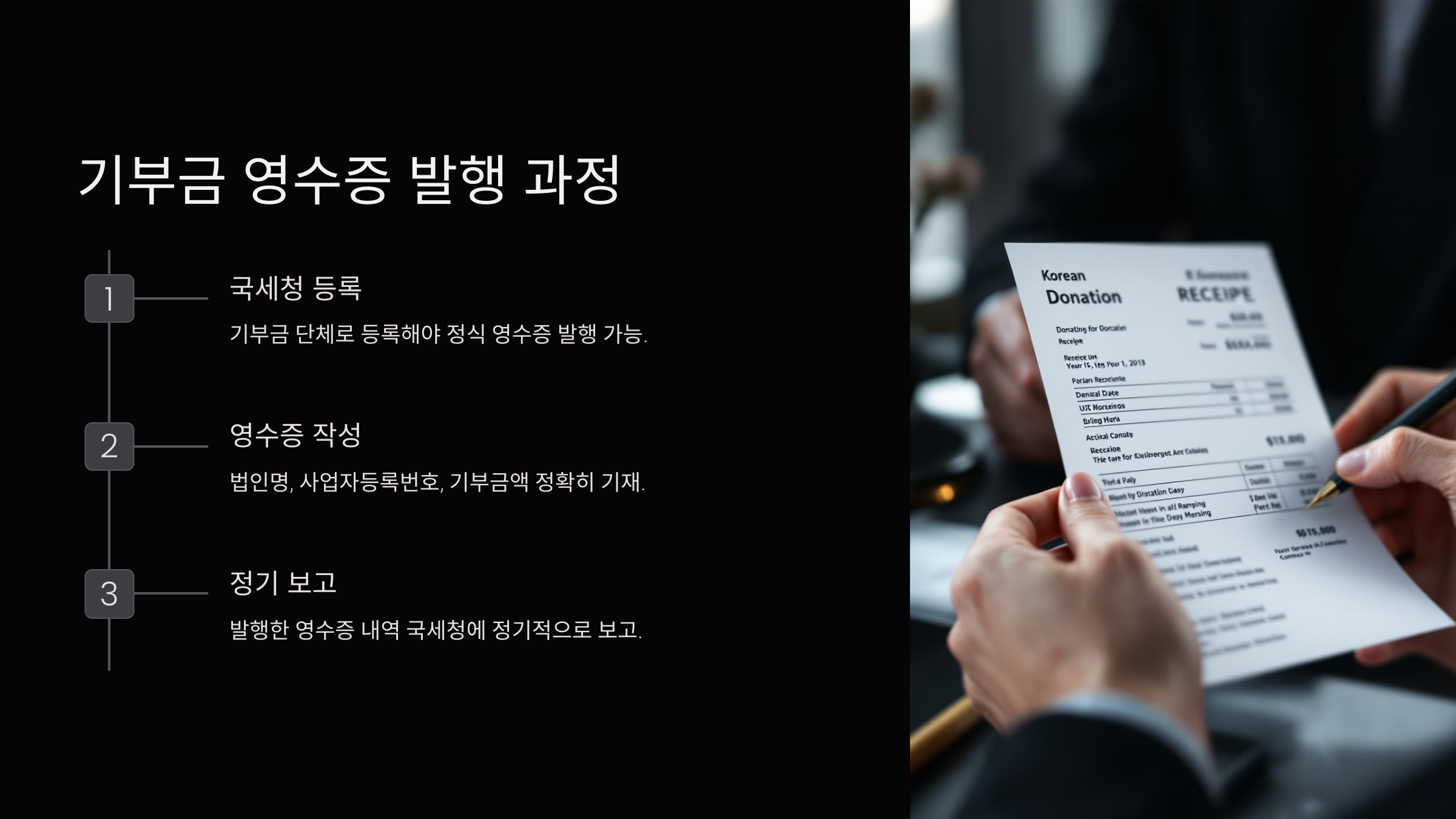 기부금 영수증 발행 과정