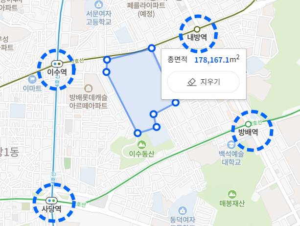방배5구역-주변-지하철현황-사진