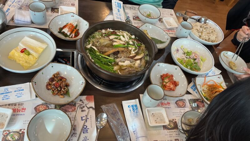 칠곡맛집 일품요리전문 다올 한방오리백숙 상차림