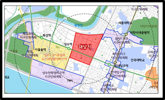 성수 IT산업 유통 개발진흥지구 결정도