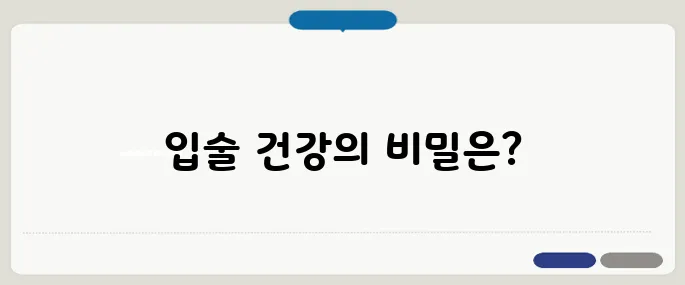 입술이 부르트는 이유 비타민 부족일 수도 있어요