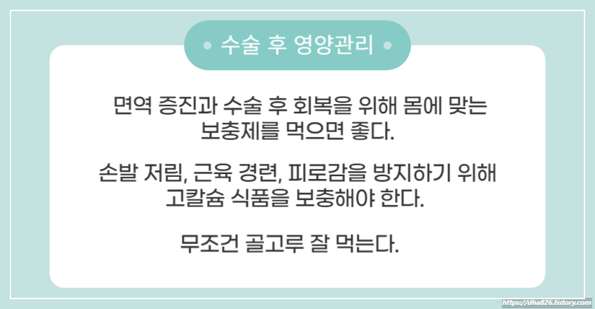 수술 후 영양 관리