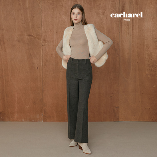 까사렐 22FW 기모 체크 와이드팬츠 3종