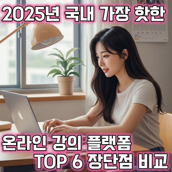 2025년 국내 인기 온라인 강의 플랫폼 TOP 6 장단점 비교