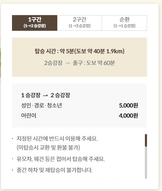 모노레일 금액