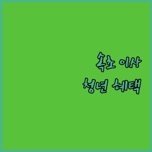 속초시 이사 지원 조건 완화 무주택 