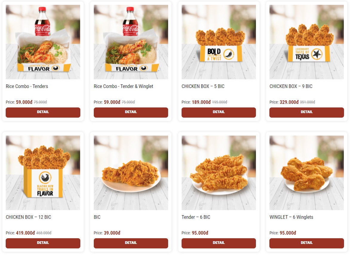 치킨 전문 프랜차이즈 TEXAS CHICKEN 메뉴(5)