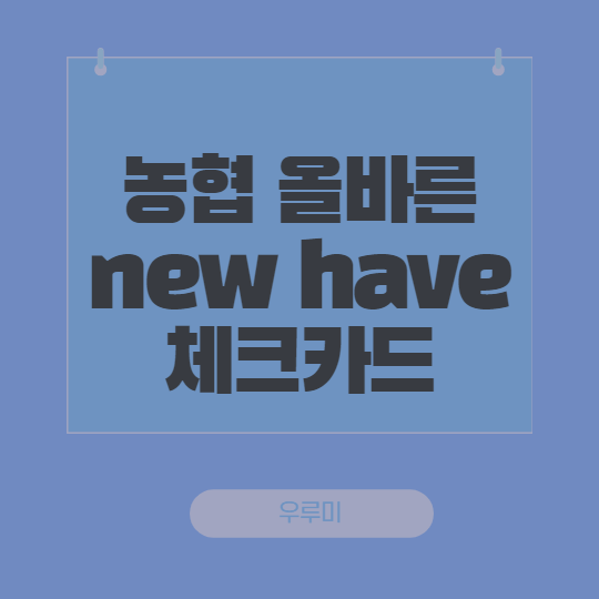 농협올바른newhave체크카드