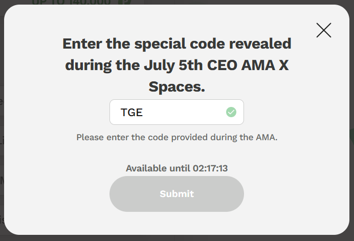 [Delabs] Special code for CEO AMA - 2024.07.05