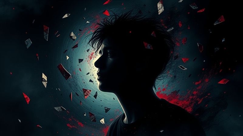 트라우마의 주요 증상인 반복되는 기억과 플래시백을 표현한 이미지