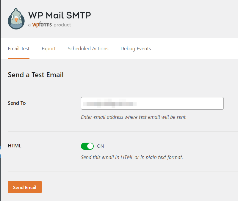 테스트 이메일 보내기