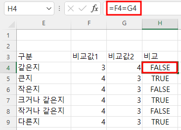 비교 연산자