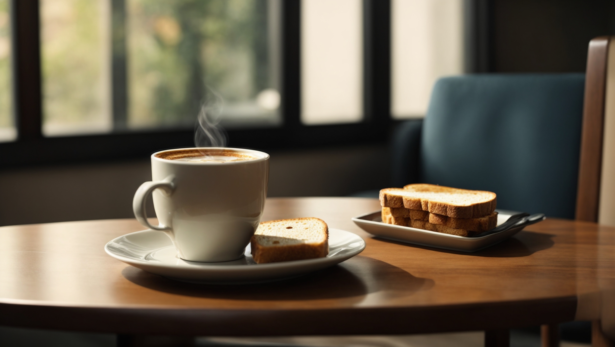 아침 식사&#44; 커피와 식빵&#44; 토스트와 커피 2