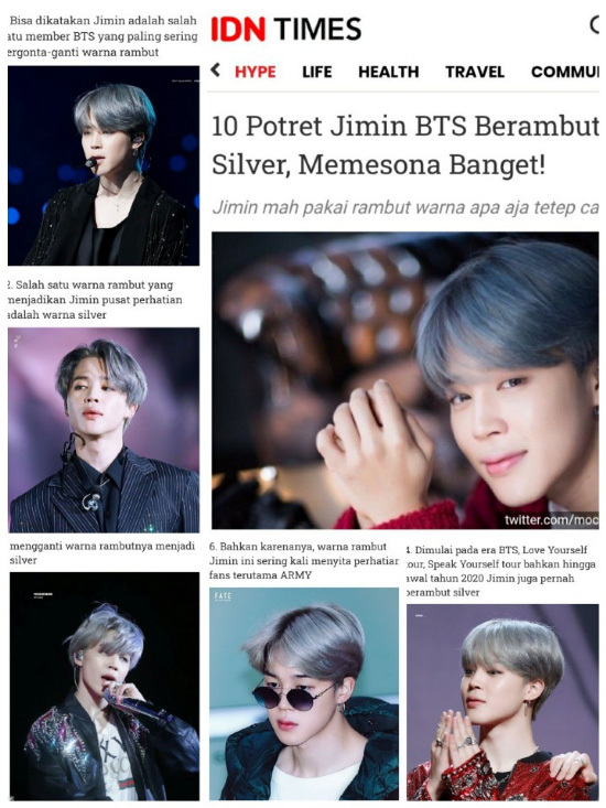  방탄소년단 지민, 은발의 헤어 컬러 인도네시아도 매료!